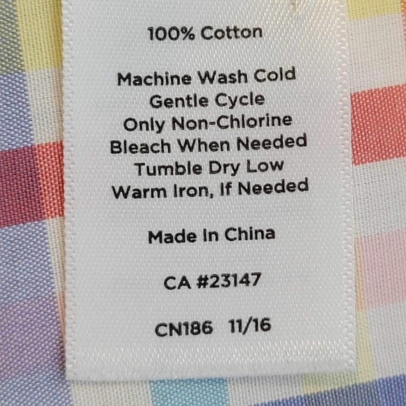 Talbots Button Down Shirt Spring Plaid Check Size Small S Colorful LS Cotton - Picture 8 of 11